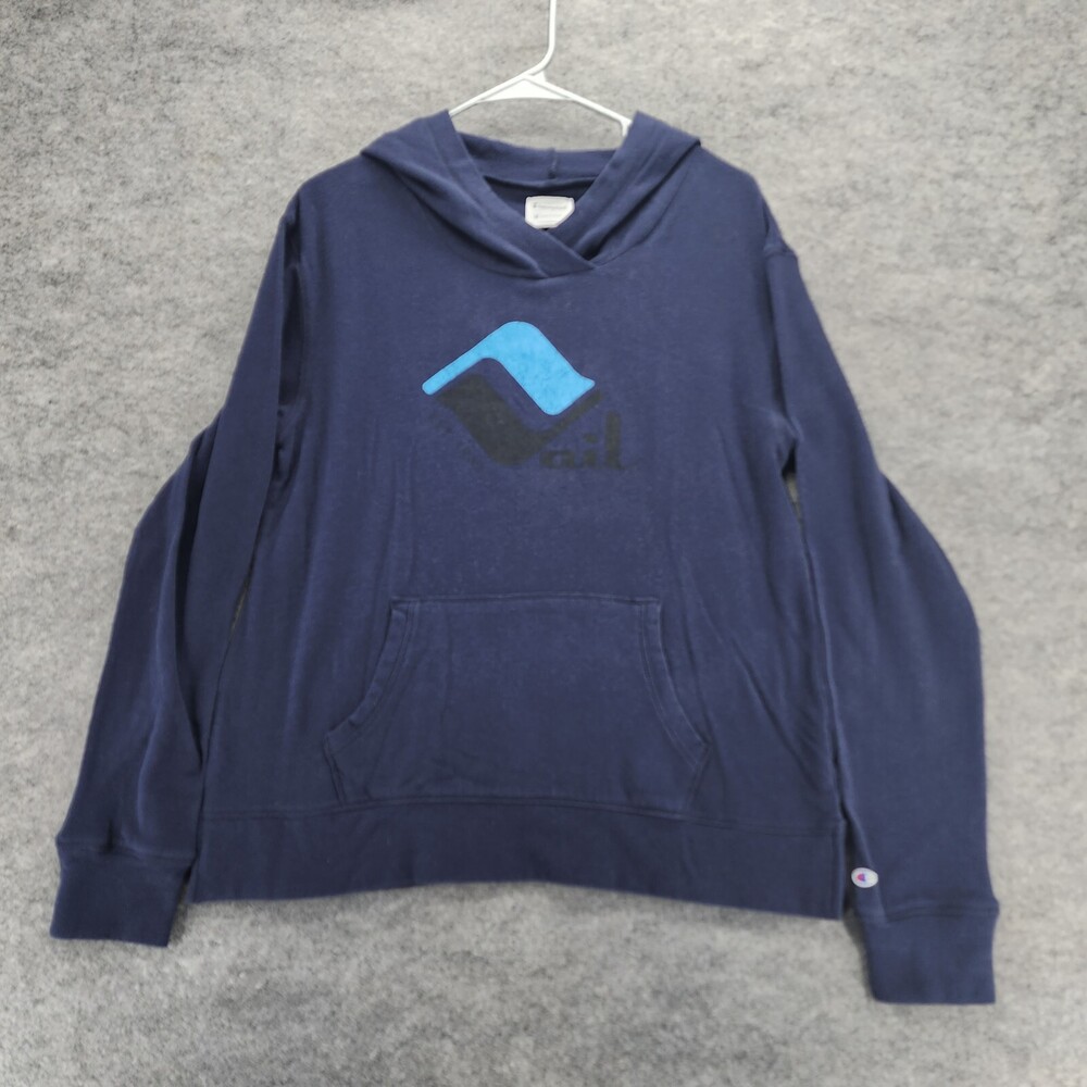 Champion Hoodie Mens Medium Blue Vail Ski Resort Hooded